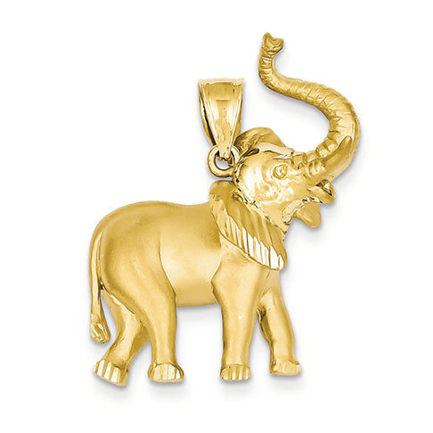 14K Gold Elephant Charm
