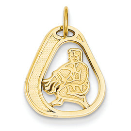 14K Gold Aquarius Charm