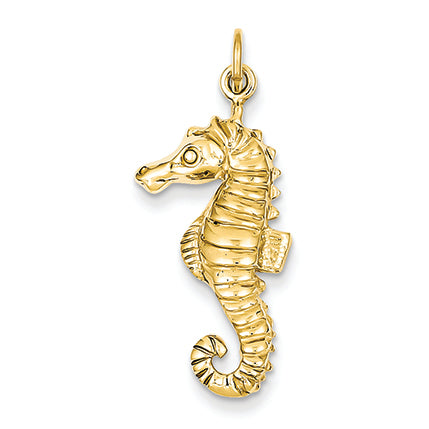 14K Gold Seahorse Charm