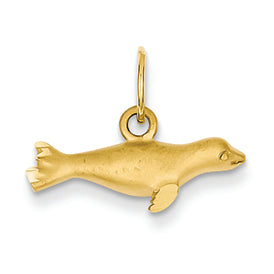 14K Gold Seal Charm