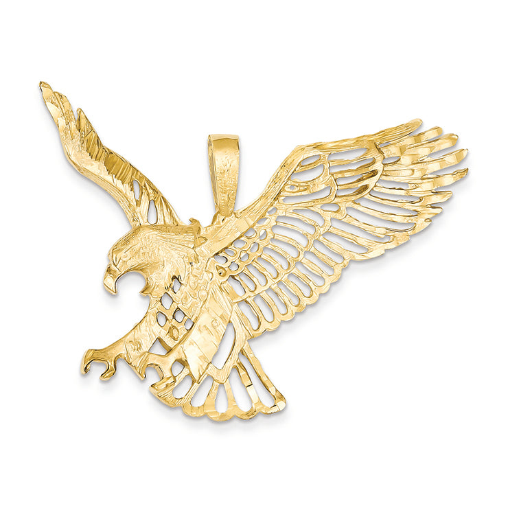 14K Gold Large Eagle Charm