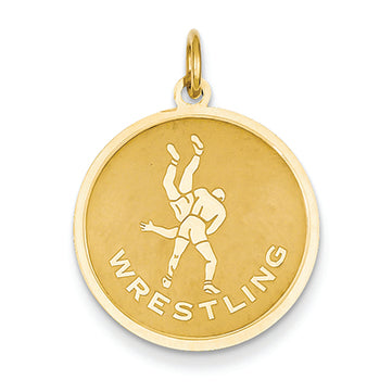 14K Gold Wrestling Charm