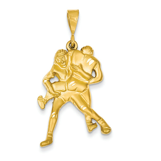 14K Gold Wrestling Charm