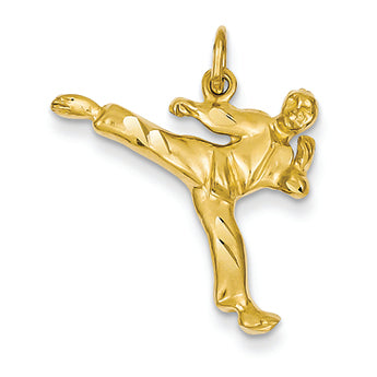 14K Gold Male Karate Charm