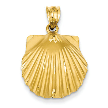 14K Gold Seashell Pendant