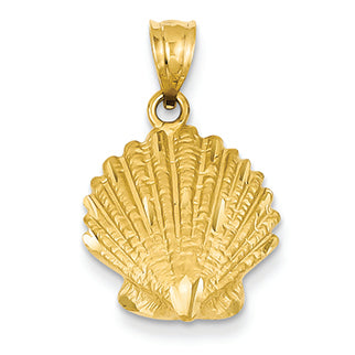 14K Gold Seashell Pendant