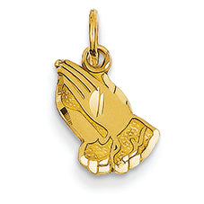 14K Gold Praying Hands Charm