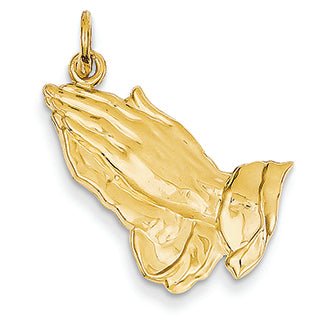 14K Gold Praying Hands Pendant