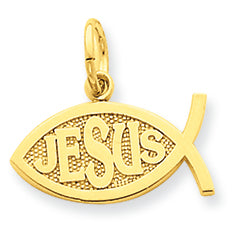 14K Gold Ichthus Fish Charm