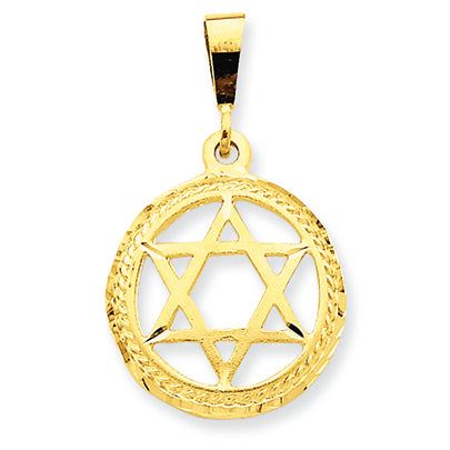 14K Gold Star Of David Charm