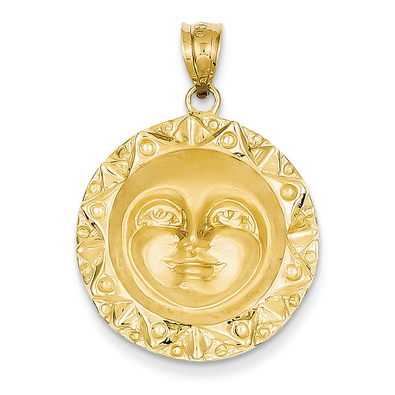 14K Gold Sun Charm