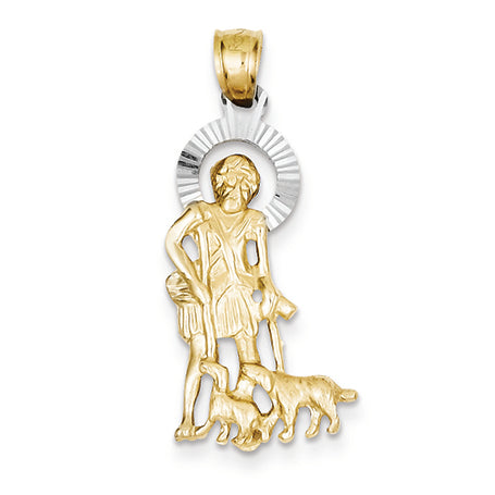 14K Gold Two-tone Good Shepherd Pendant