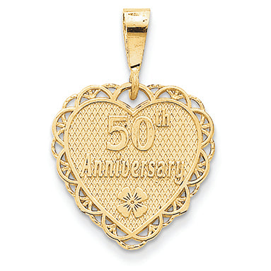 14K Gold 50th Anniversary Charm