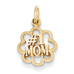 14K Gold #1 Mom Charm