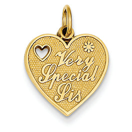 14K Gold Very Special Sister Charm
