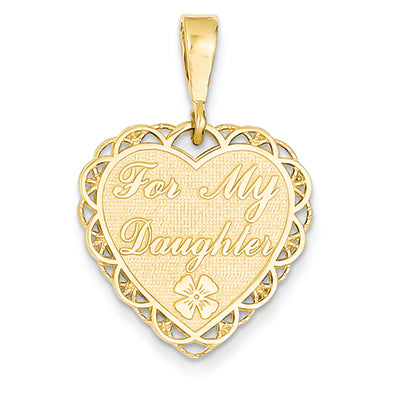 14K Gold For My Daughter Charm