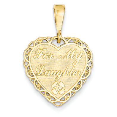 14K Gold For My Daughter Charm
