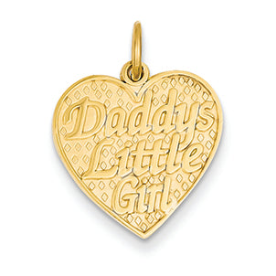 14K Gold Daddys Little Girl Charm