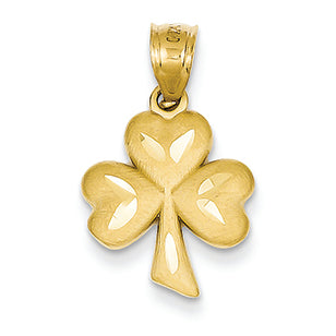 14K Gold Shamrock Charm