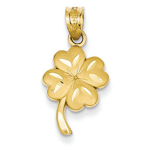 14K Gold Shamrock Charm