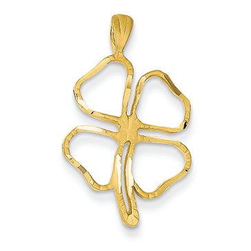 14K Gold Shamrock Charm