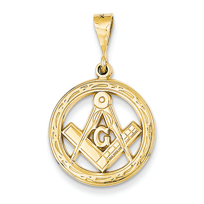 14K Gold Masonic Pendant