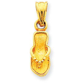 14K Gold Sandal Pendant