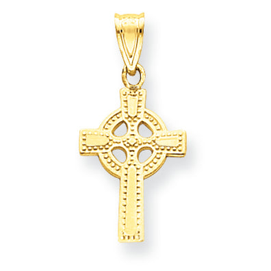 14K Gold Celtic Cross Pendant