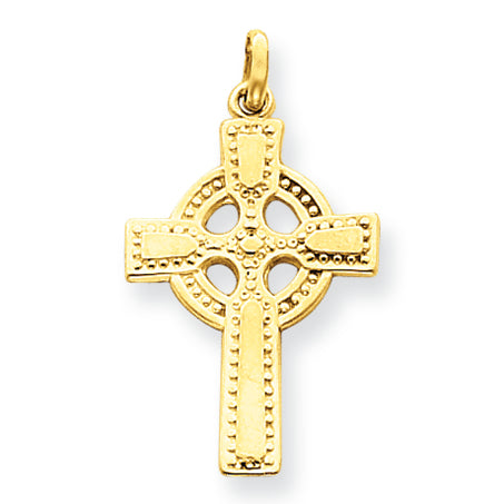 14K Gold Celtic Cross Pendant