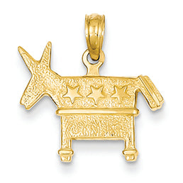 14K Gold Democratic Pendant