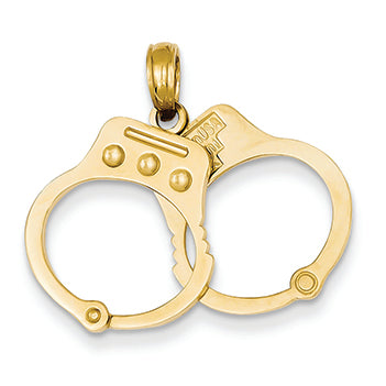 14K Gold Handcuffs Pendant