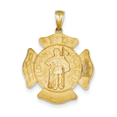 14K Gold Large St. Florian Badge Pendant