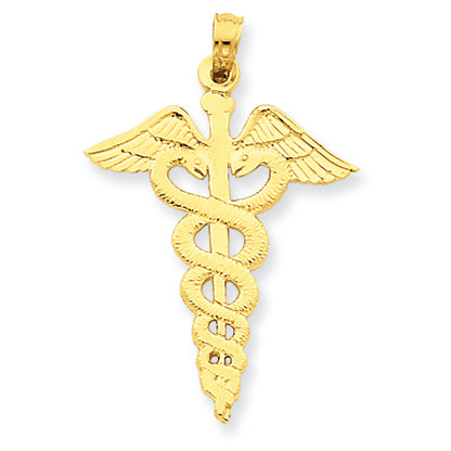 14K Gold Caduceus Pendant