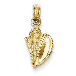 14K Gold Conch Shell Pendant