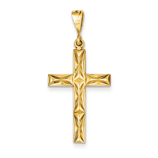 14K Gold Reversible Latin Cross Pendant
