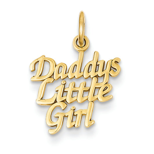 14K Gold Daddy's Little Girl Charm