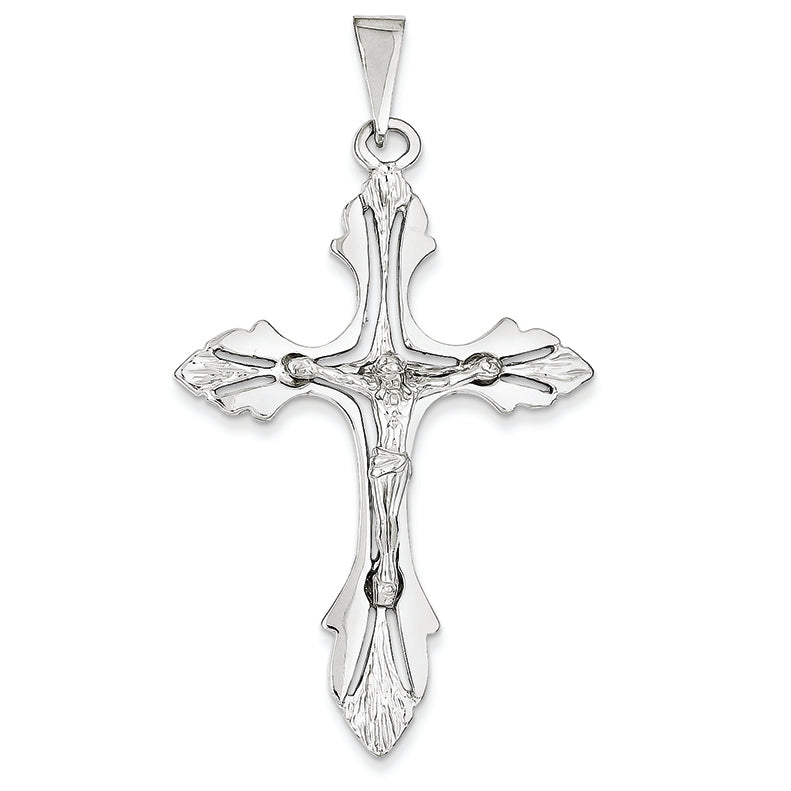 14K White Gold Crucifix Pendant