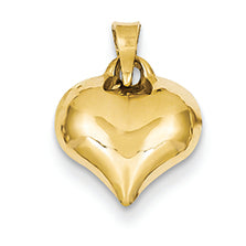 14K Gold Puffed Heart Charm