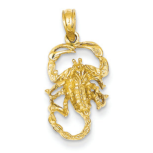 14K Gold Scorpion Pendant