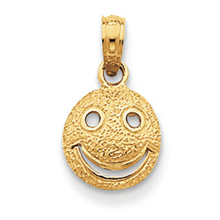 14K Gold Smiley Face Pendant