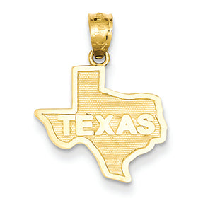 14K Gold State of Texas Pendant