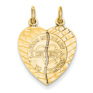 14K Gold Break-apart Love Charm