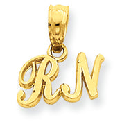 14K Gold RN Pendant