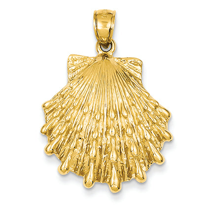 14K Gold Lion's Paw Shell Pendant