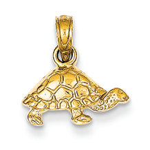 14K Gold Turtle Pendant