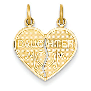 14K Gold Break-apart Mom & Daughter Charm