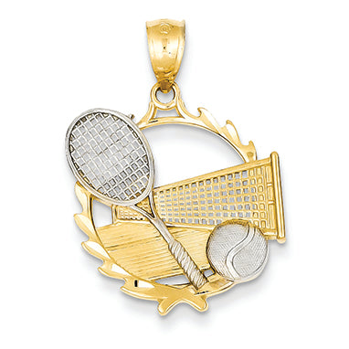 14K Gold Tennis Pendant