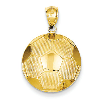 14K Gold Soccer Ball Pendant