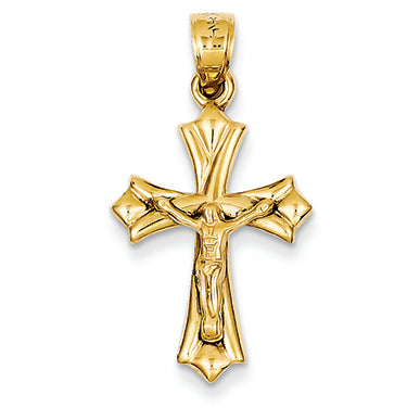 14K Gold Reversible Crucifix /Cross Pendant