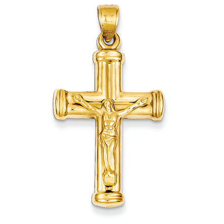 14K Gold Reversible Crucifix /Cross Pendant